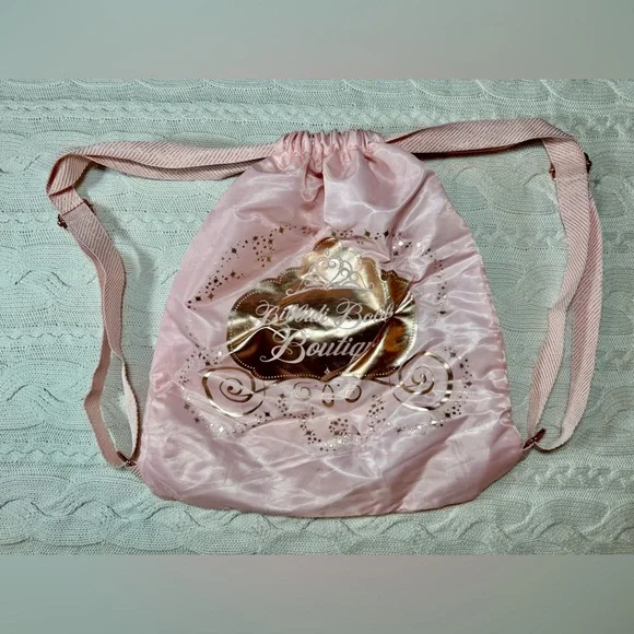 Pink Disney Park Bibbidi Bobbidi Boutique Drawstring Bag & Princess Sash #1062 - Picture 3 of 10